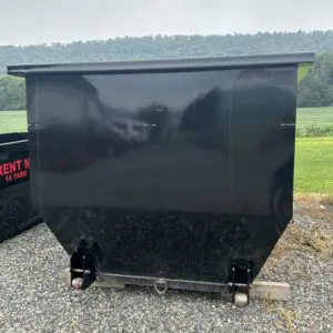 A black container kept on ground