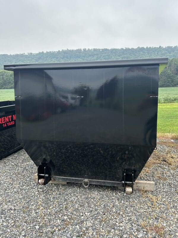 A black container kept on ground